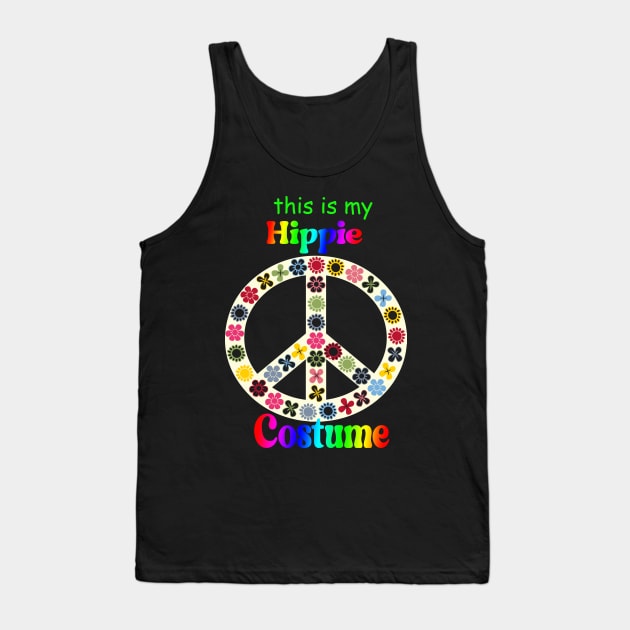 This Is My Hippie Costume Peace Bohemian Hippie Festival Tank Top by albaley